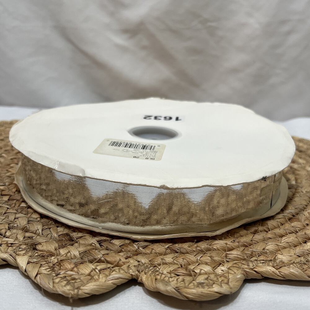 Vintage Berwick Polypropylene Silver Mirror Ribbon 1.25” × 250 Yards Made in USA
